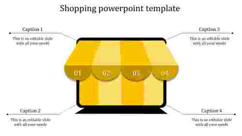 shopping powerpoint template-shopping powerpoint template-yellow